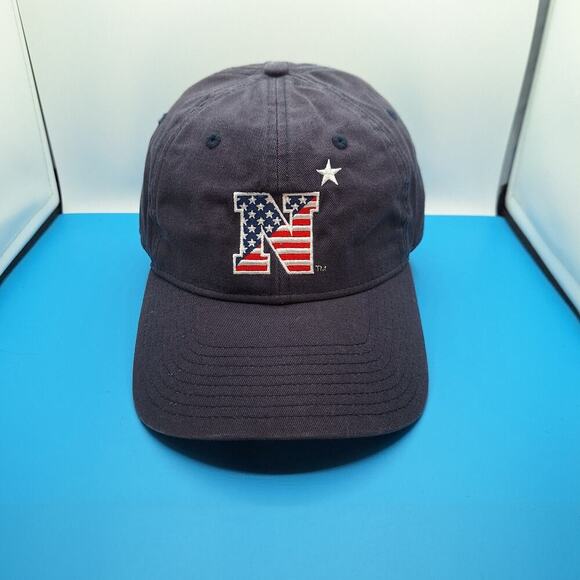 Navy Naval Academy USNA The Game UA Jack Flag Cap Hat Adjustable Blue Cotton - Picture 1 of 7